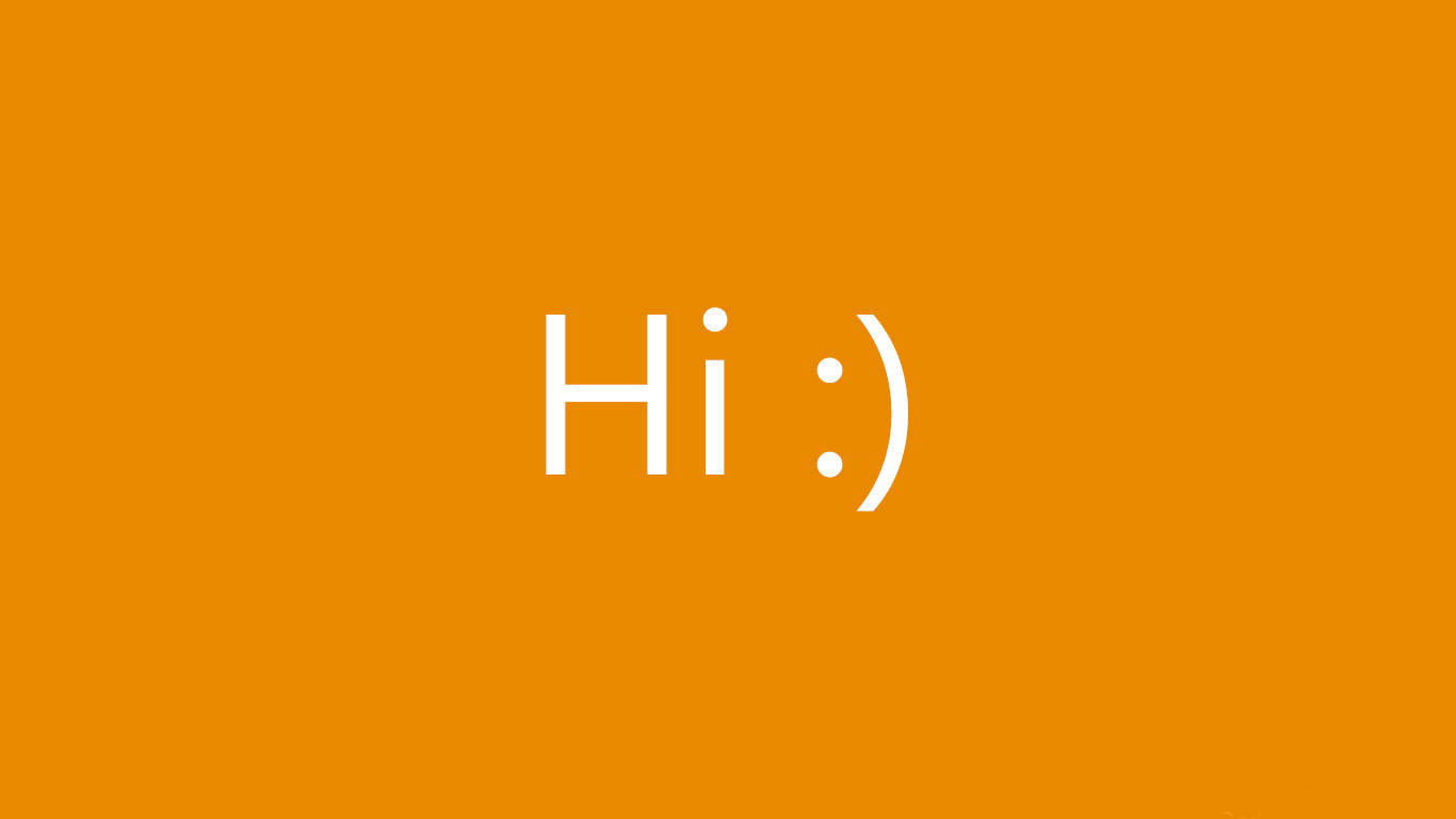 Simple Hi With Smiley Mark Background
