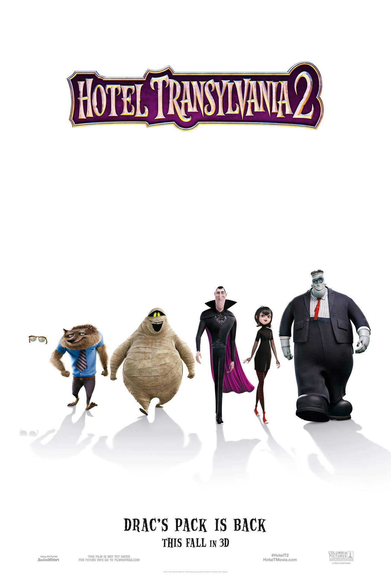 Simple Hotel Transylvania 2 Movie Poster Background