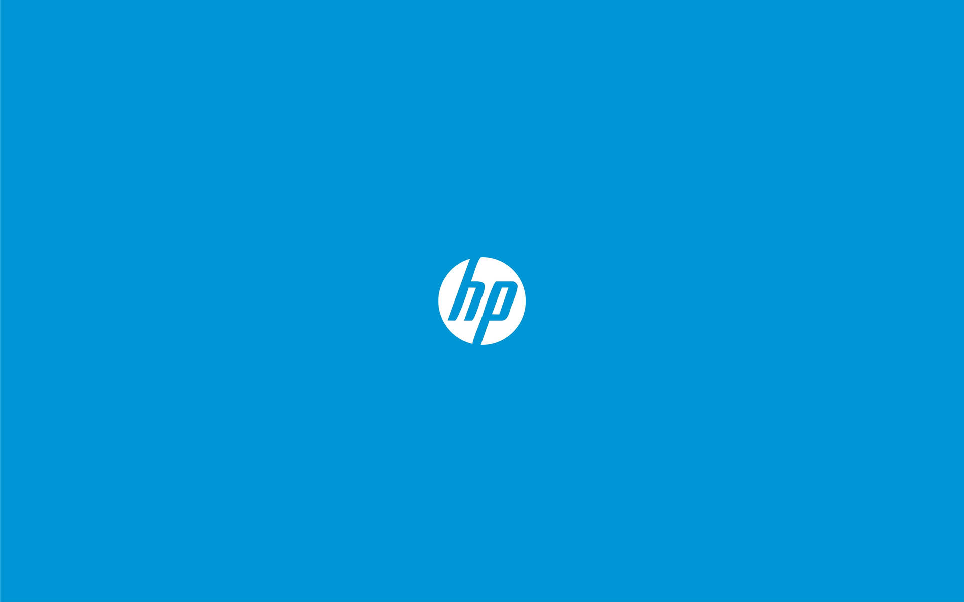 Simple Hp Laptop Logo Blue Background