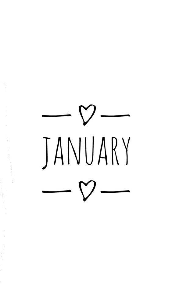 Simple January Lettering Background