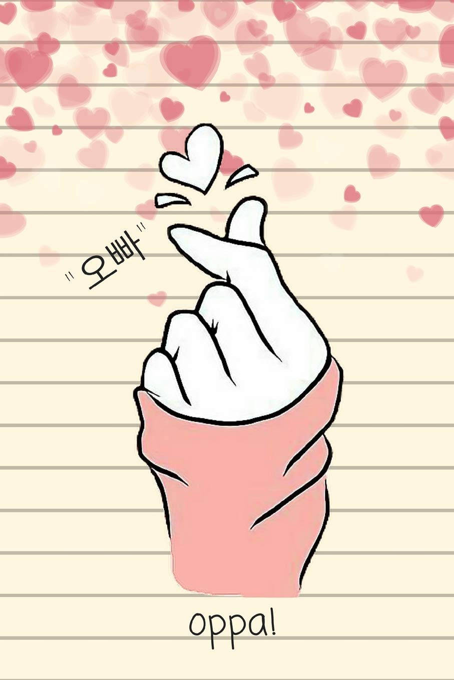 Simple Korean Finger Heart