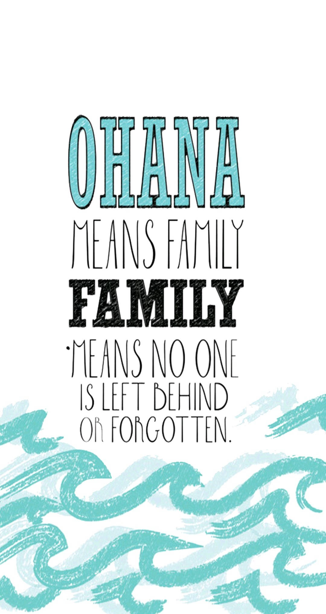 Simple Lilo & Stitch Ohana Quote Background