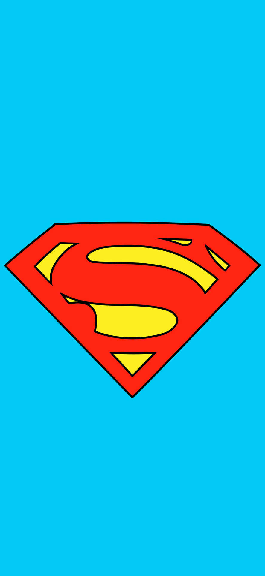 Simple Line Art Superman Symbol Iphone Background