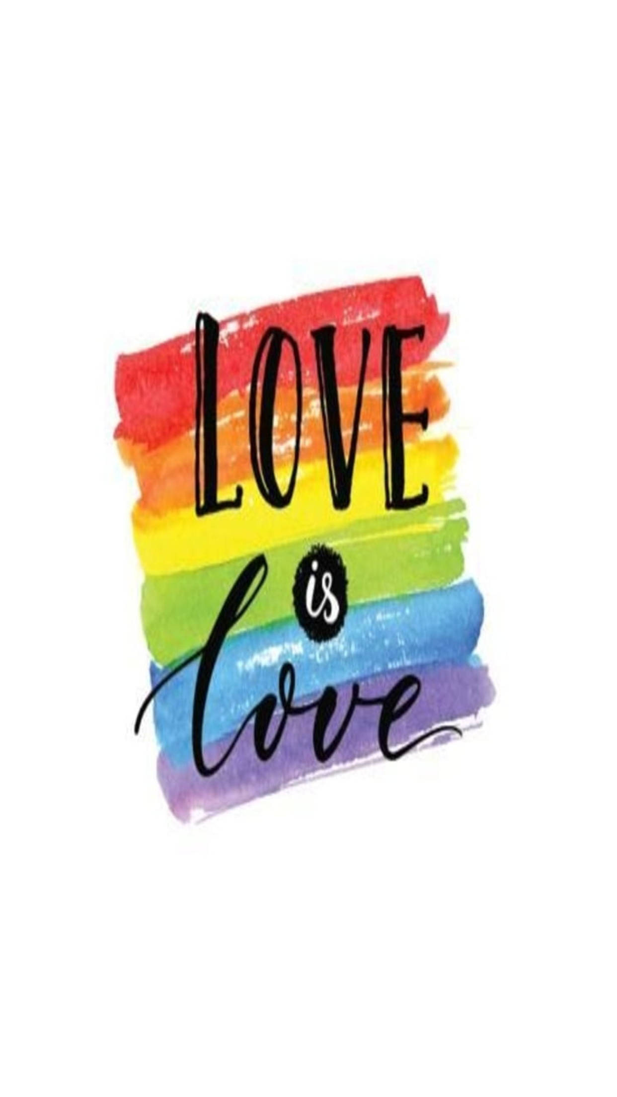 Simple Love Is Love Lgbt Phone Background