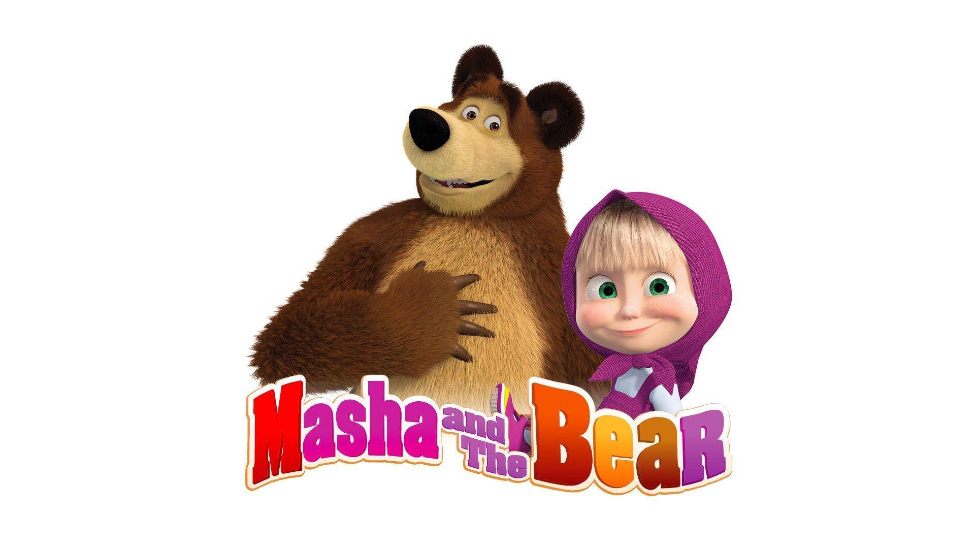 Simple Masha And The Bear Title Background