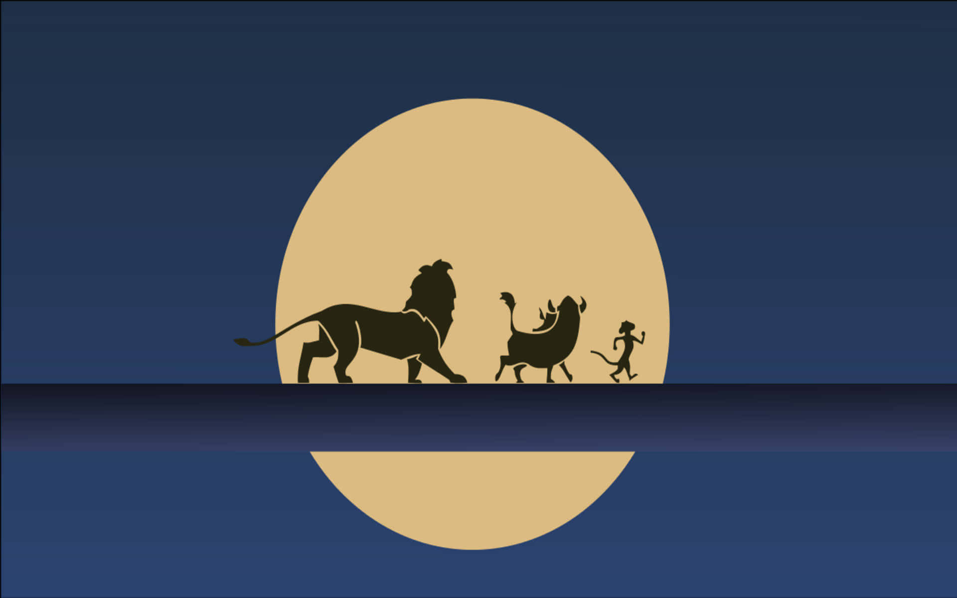 Simple Minimalist Lion King Moon