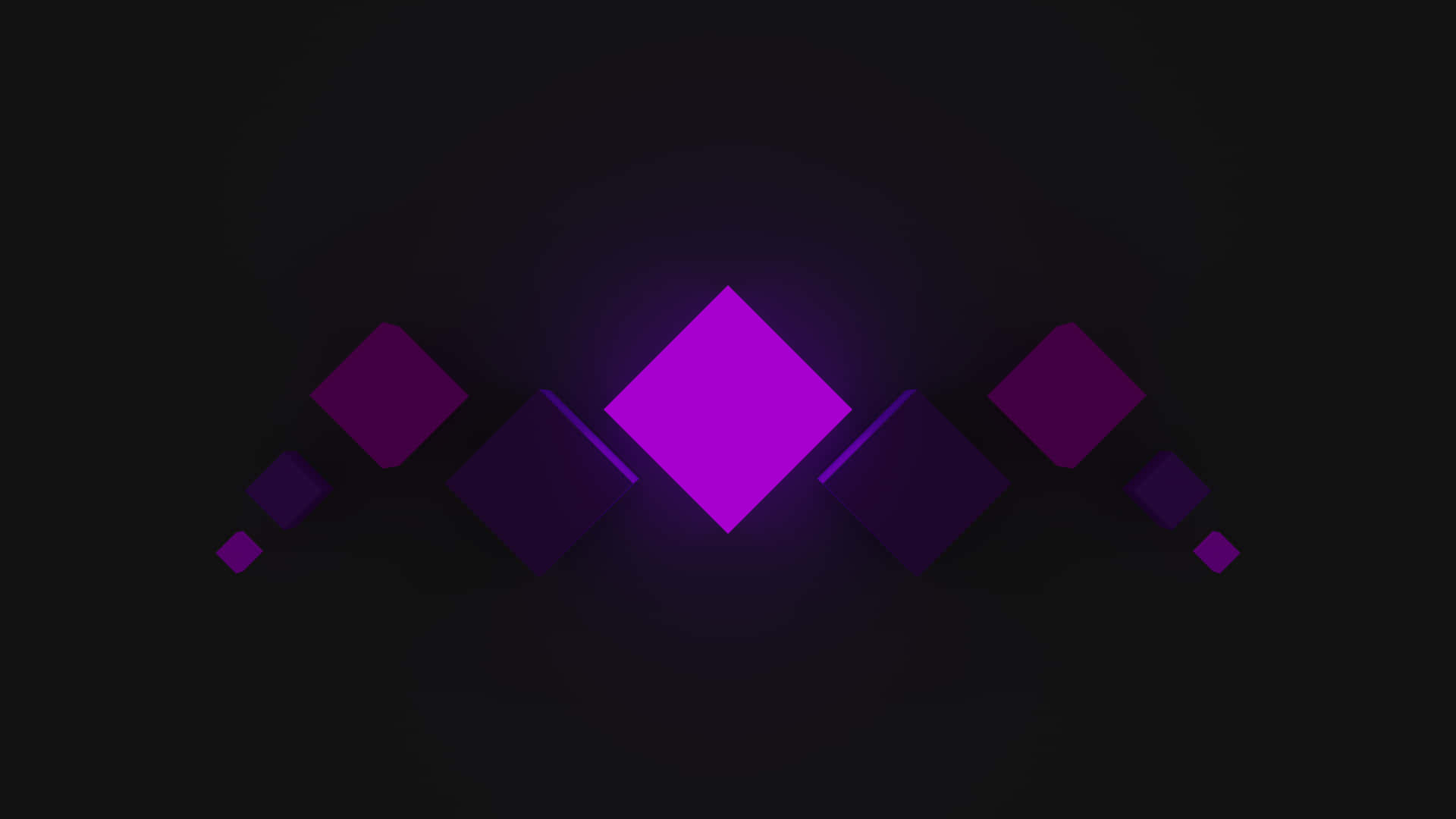 Simple Minimalist Purple Diamonds Black Background Background