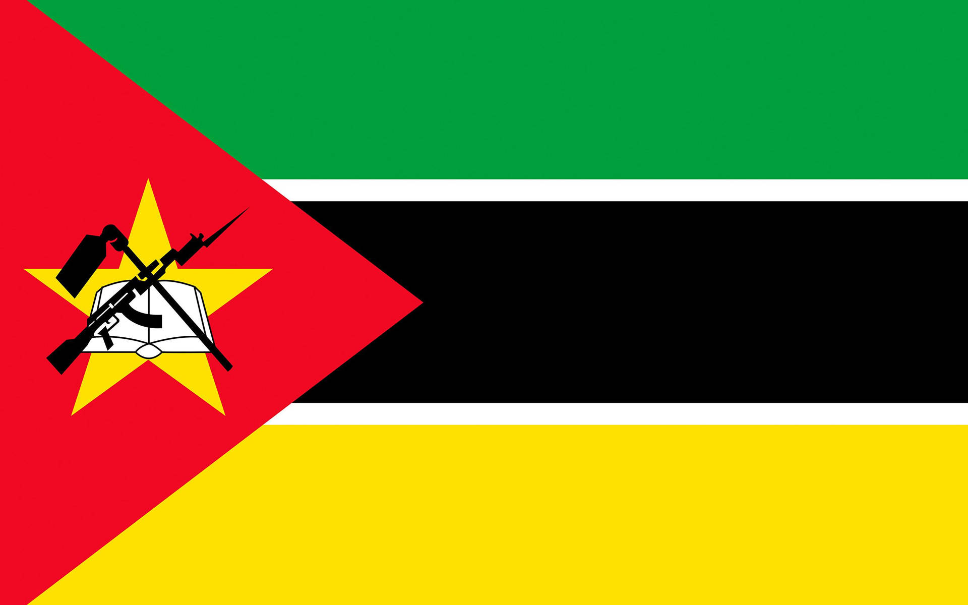 Simple Mozambique Flag Background