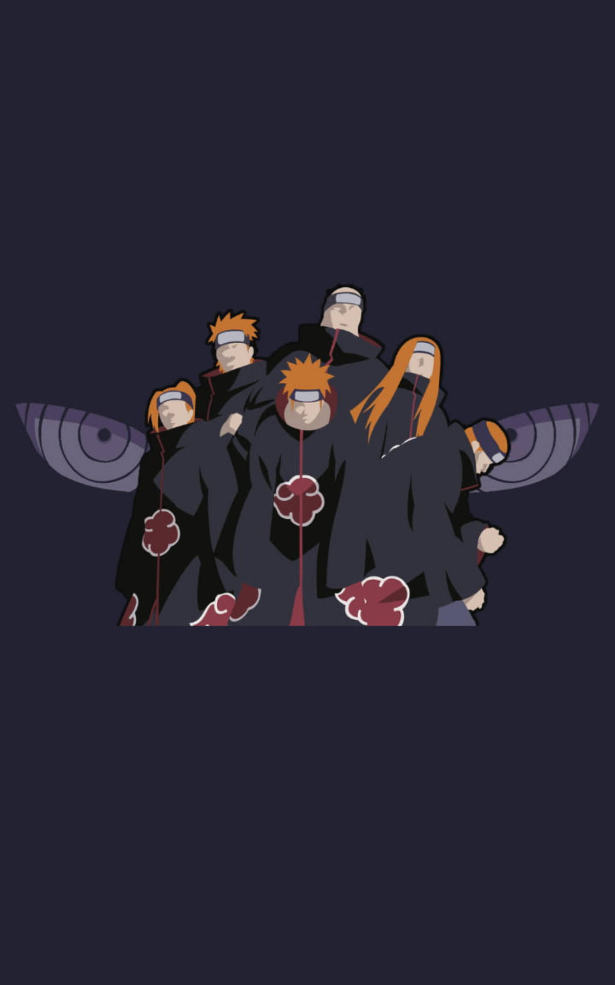 Simple Naruto Akatsuki Phone Art Background