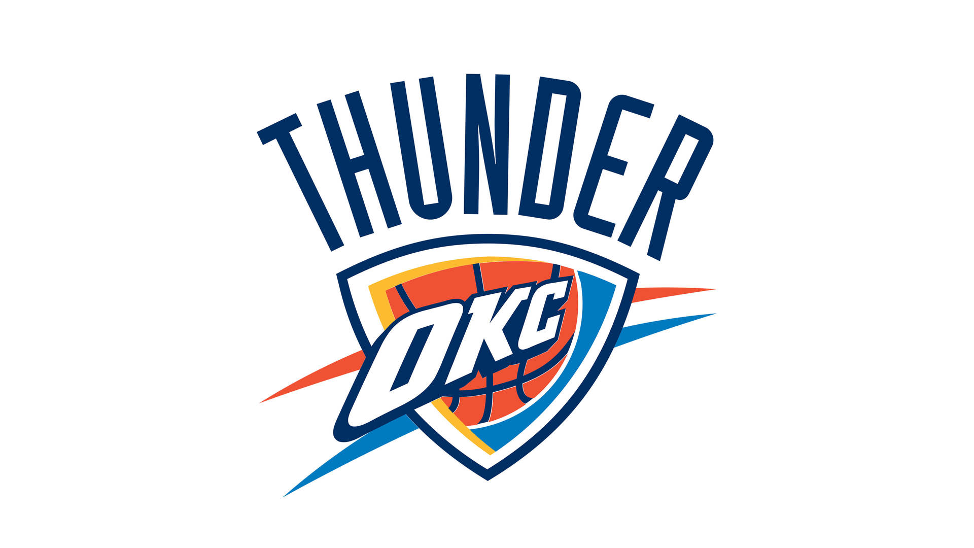 Simple Oklahoma City Thunder White Background