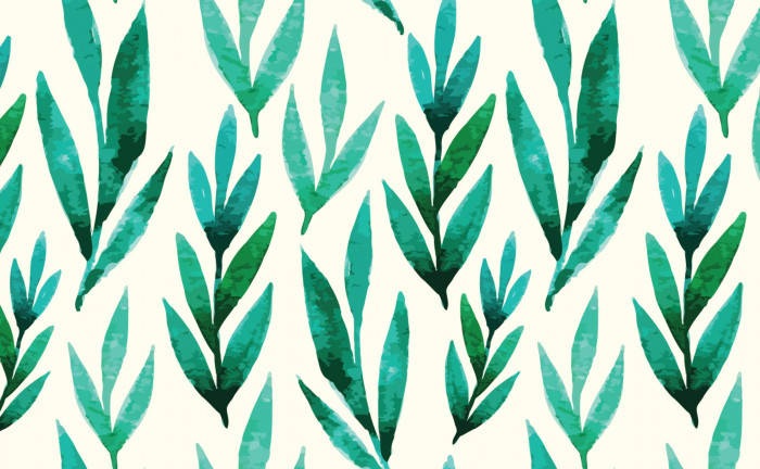 Simple Painted Leaves Aesthetic Background
