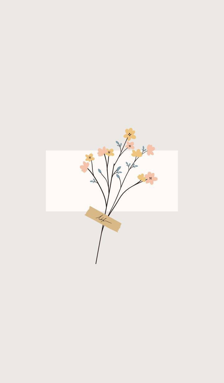 Simple Pastel Flower Spring Iphone