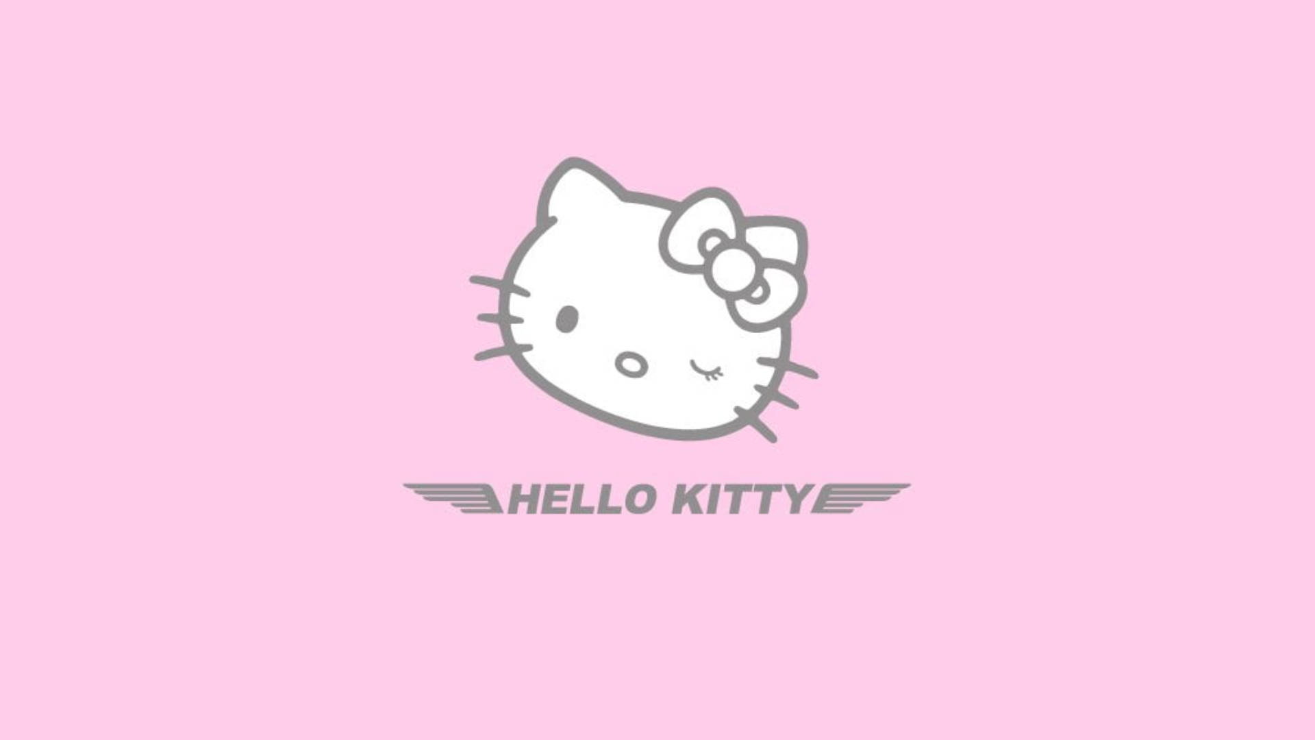 Simple Pink Hello Kitty Desktop Background
