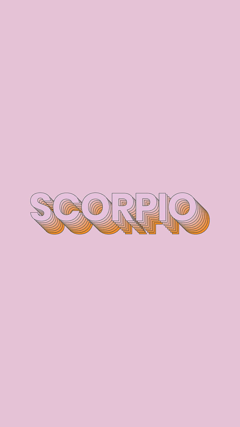 Simple Pink Scorpio Background