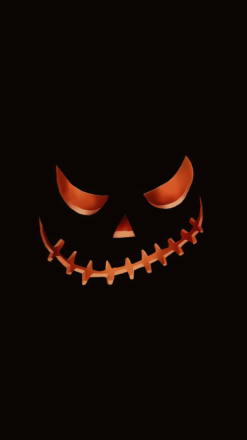 Simple Pumpkin Face Halloween Phone Background