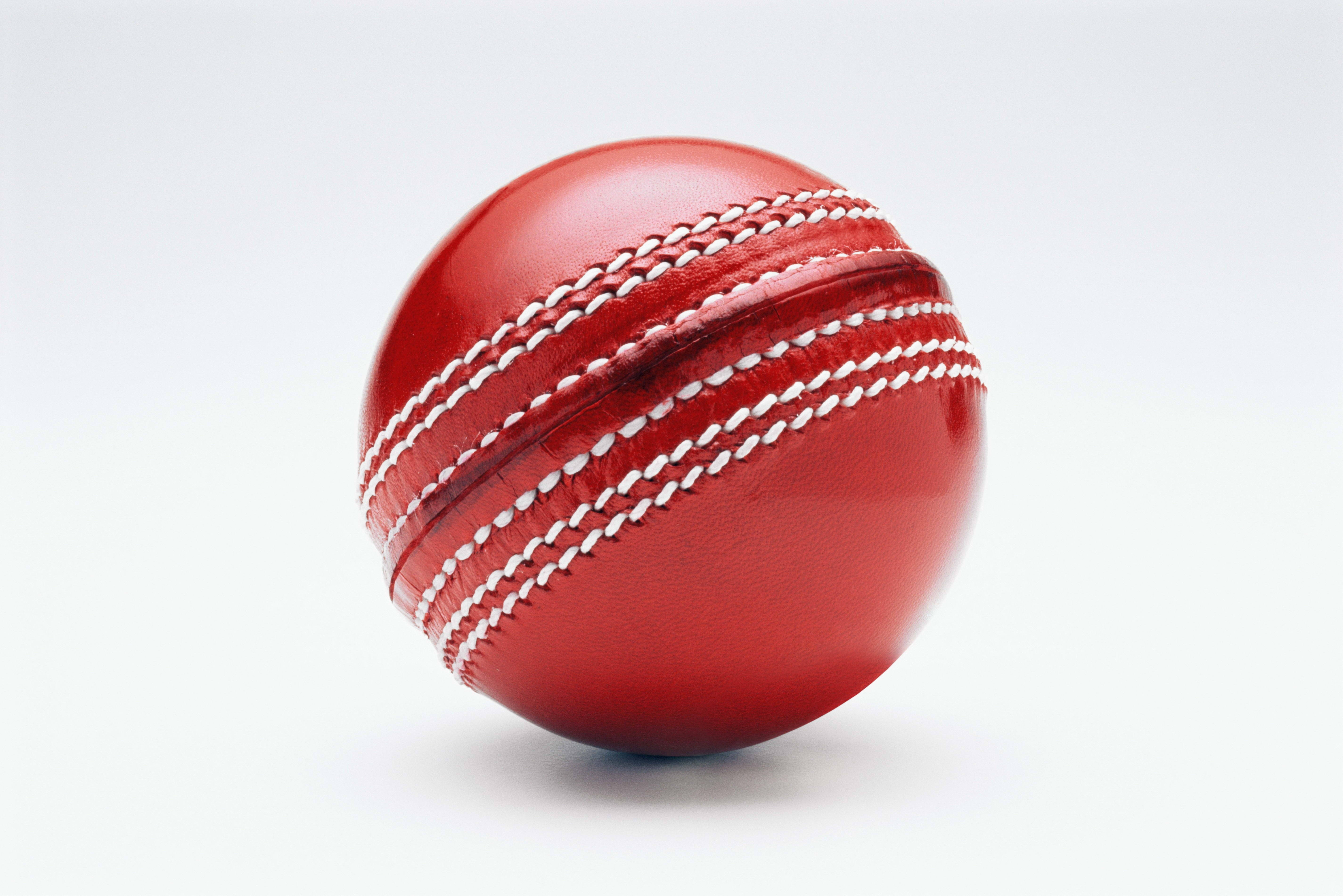 Simple Red Cricket Ball 4k Background