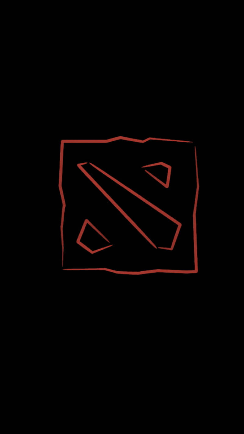 Simple Red Dota 2 Logo Black