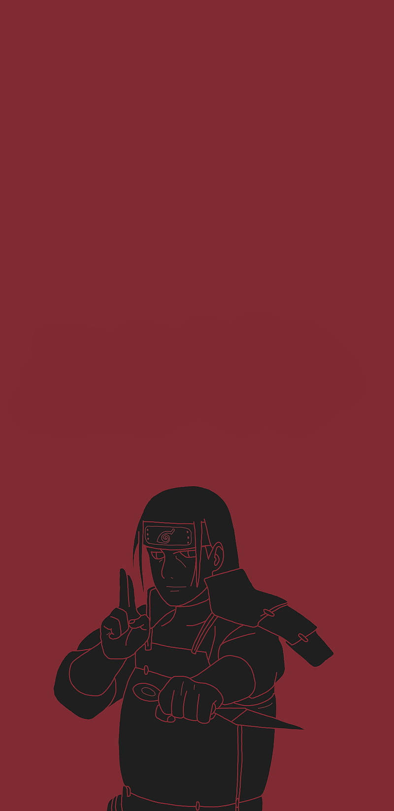 Simple Red Hashirama Phone Background