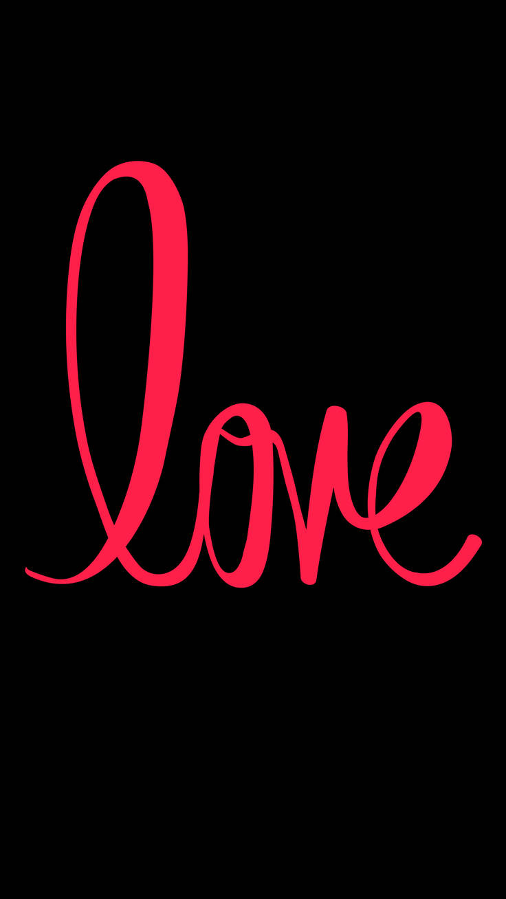 Simple Red Love Iphone Background