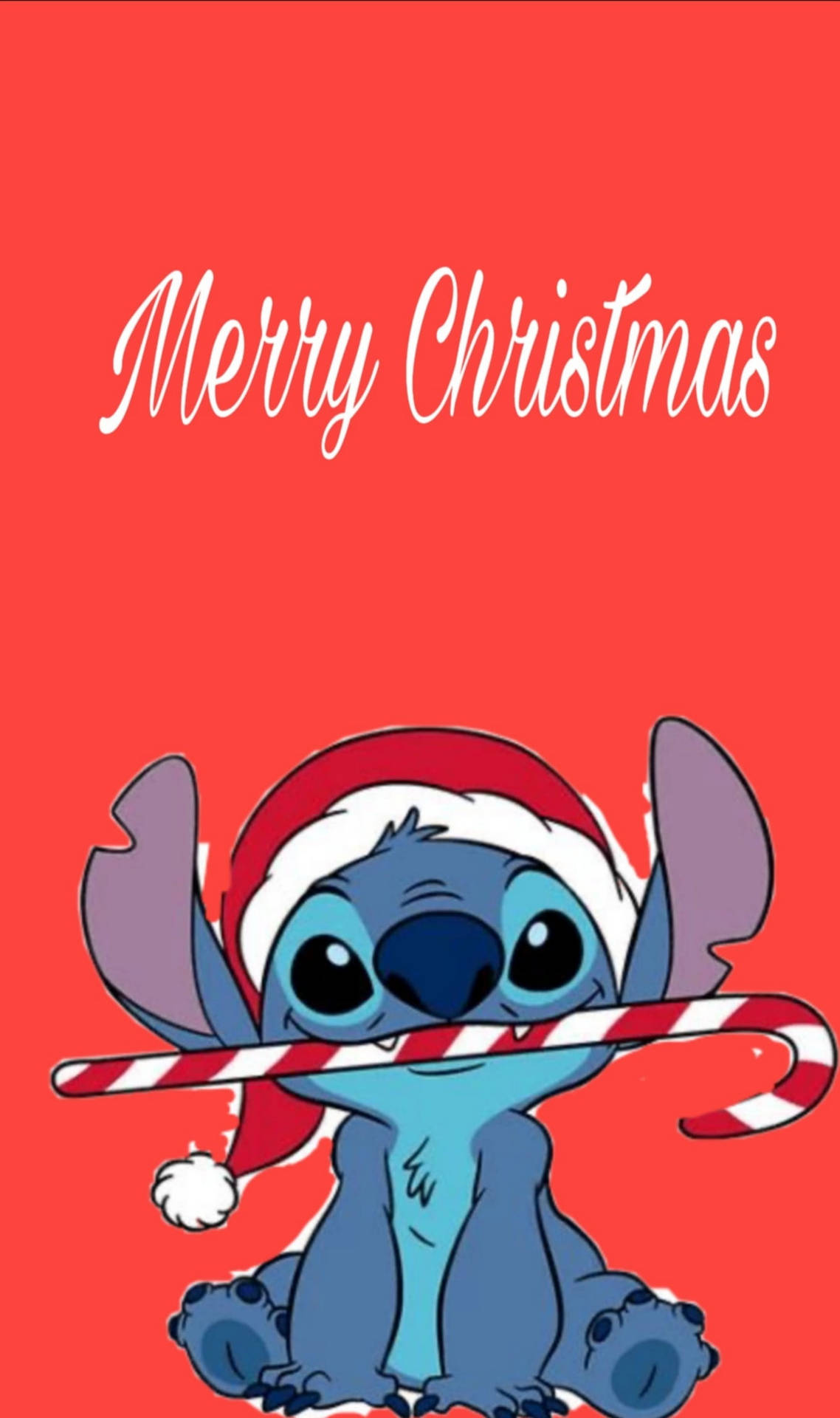 Simple Red Merry Christmas Stitch Background