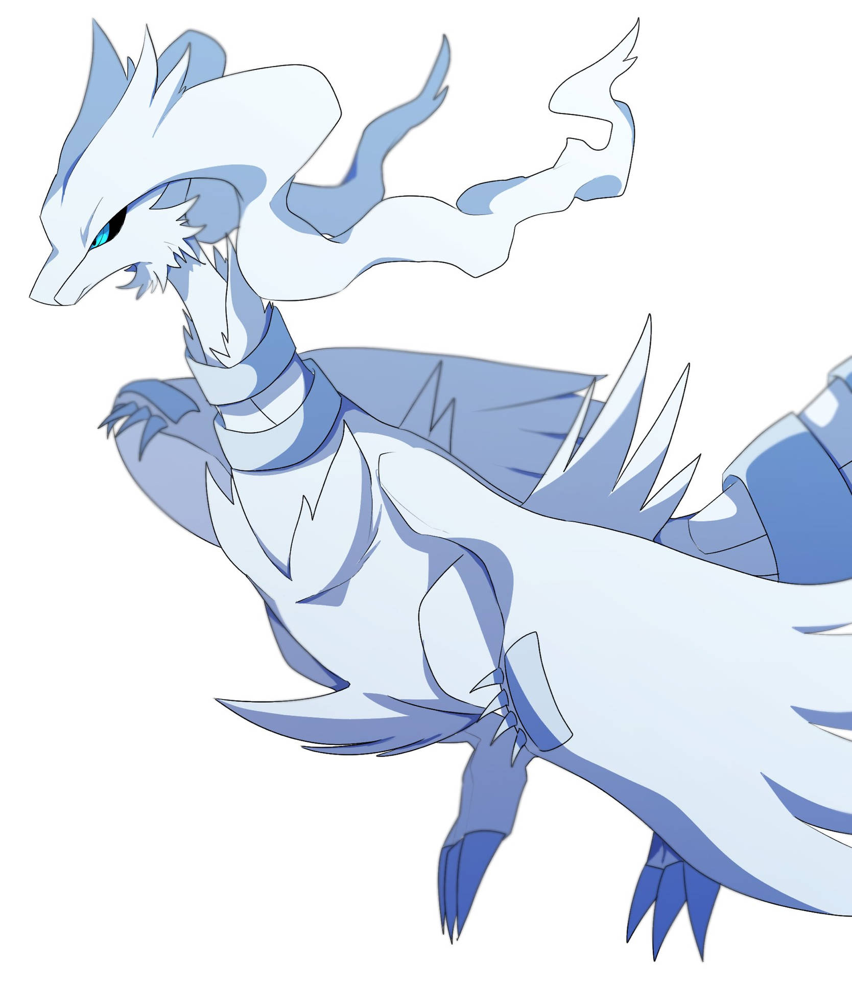 Simple Reshiram With White Backdrop