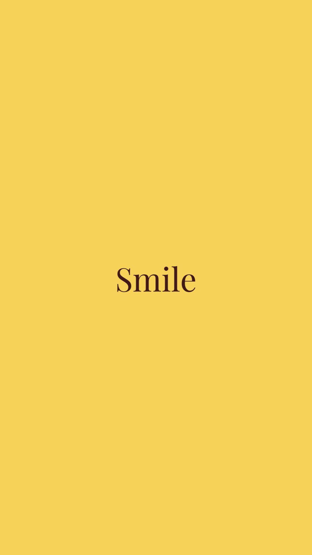 Simple Smile Plain Yellow Phone Background