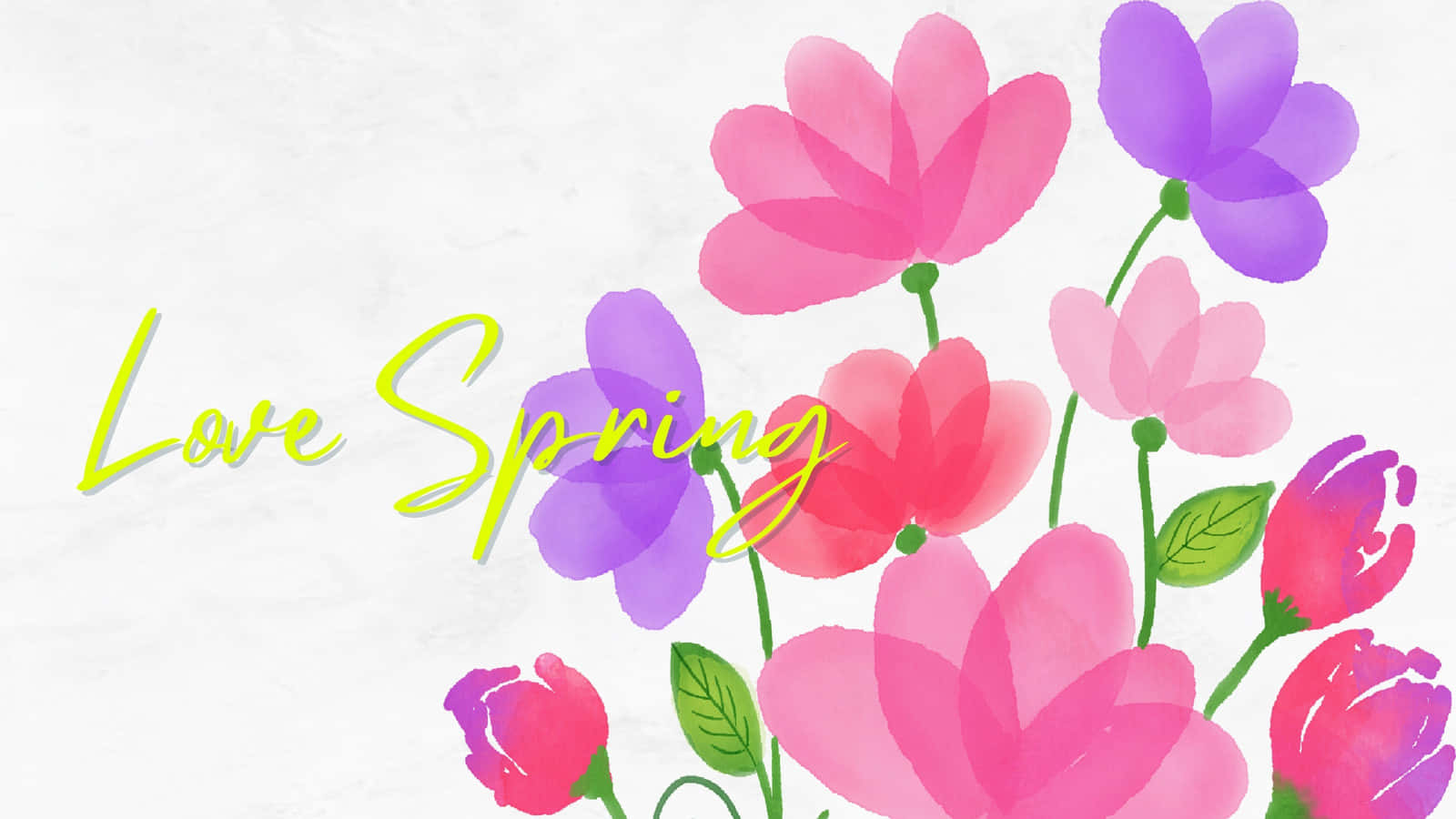 Simple Spring Colorful Flowers Background