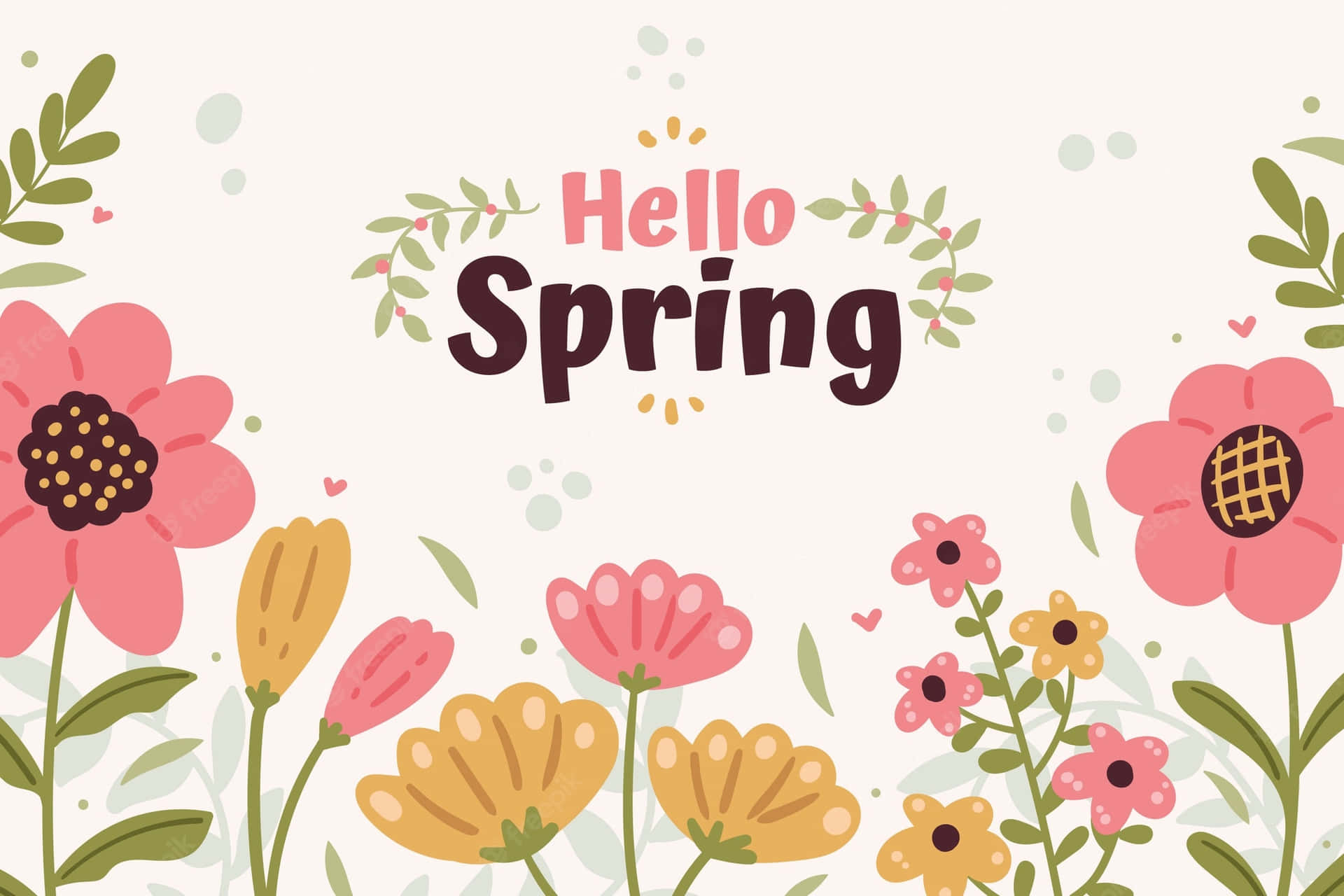 Simple Spring Greeting Card Background