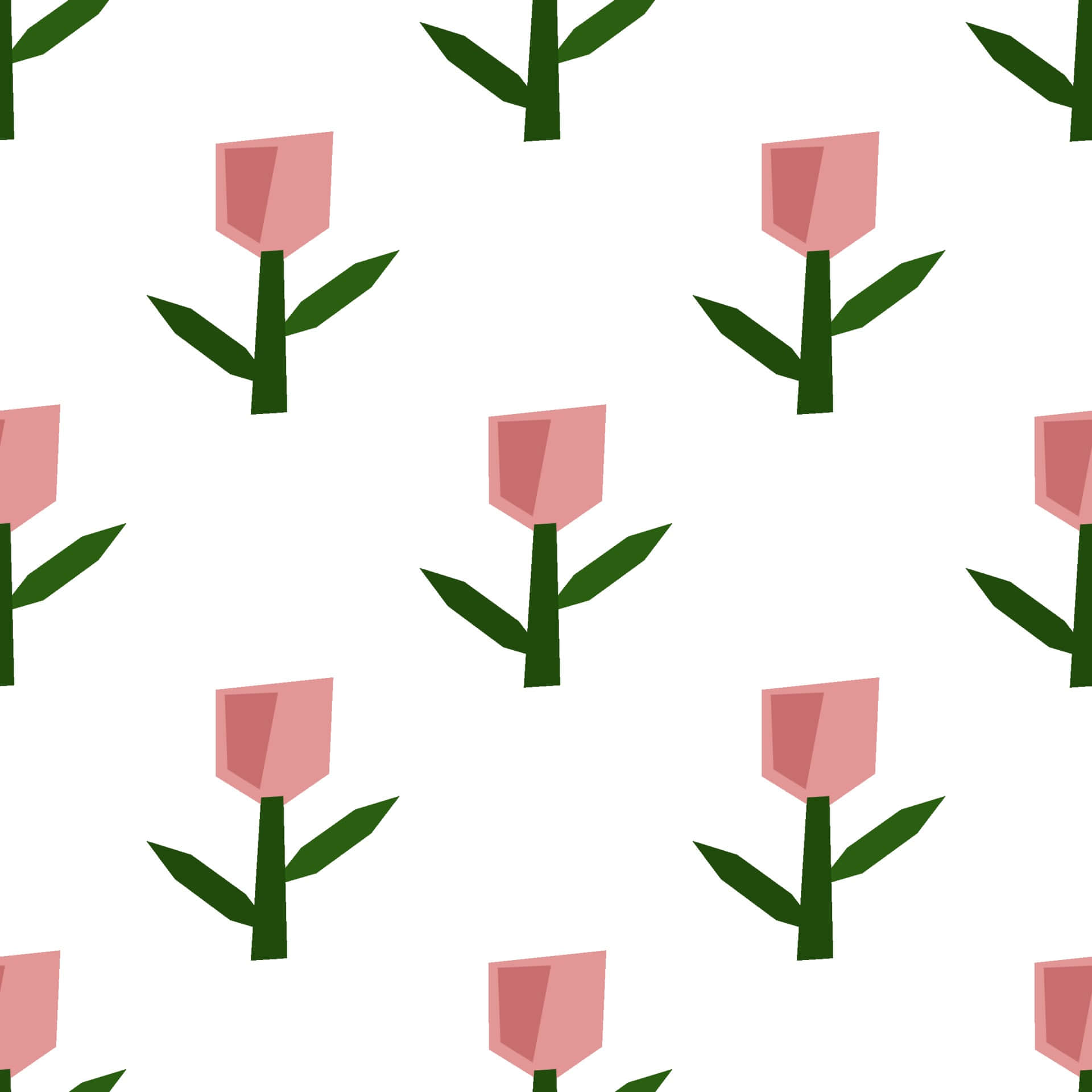 Simple Spring Tulip Pattern Background