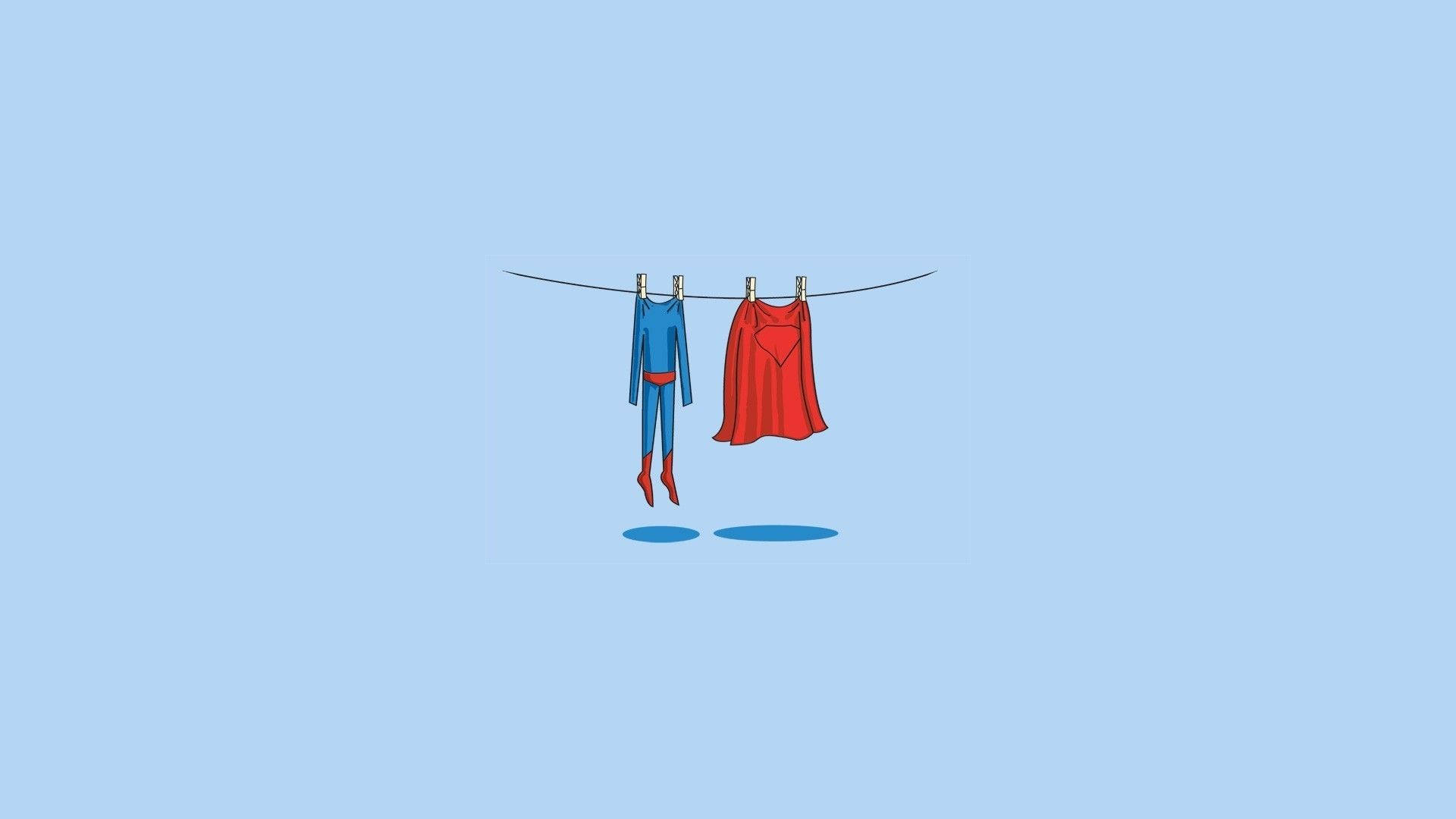 Simple Superman Laundry Clothes Background