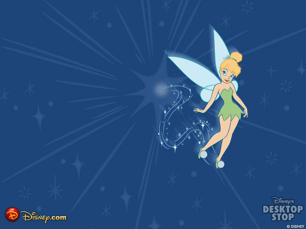 Simple Tinkerbell Cartoon Drawing Background
