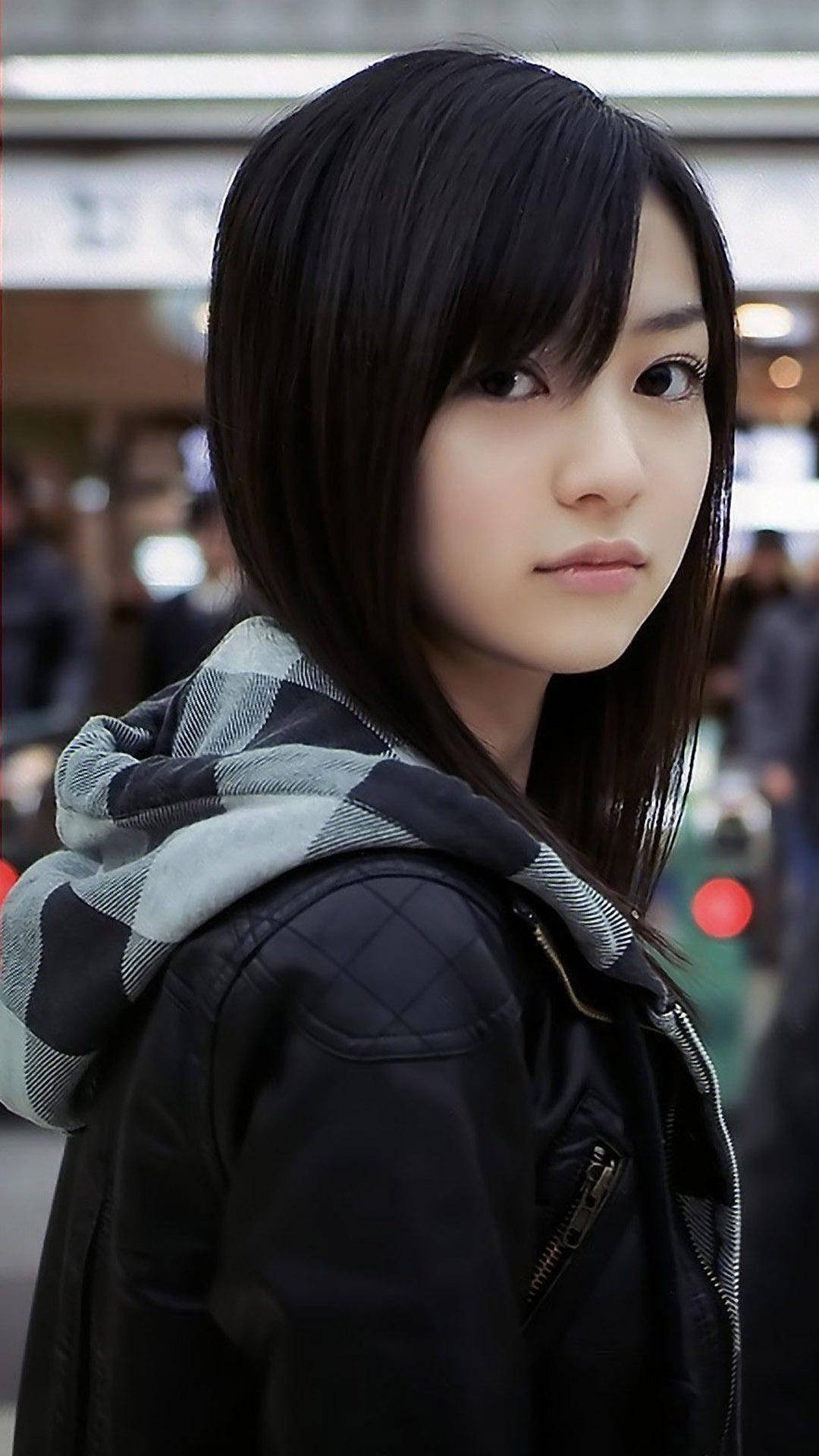 Simple Tokyo Japan Girl In Hoodie Background