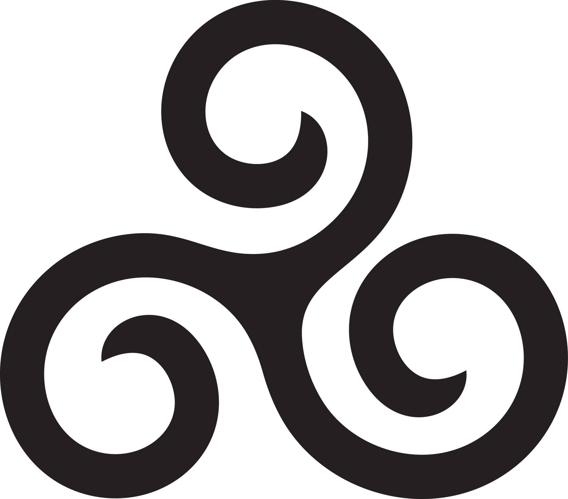 Simple Traditional Celtic Triskelion Background