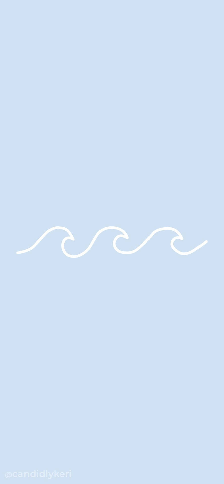 Simple Wave Light Blue Aesthetic Iphone