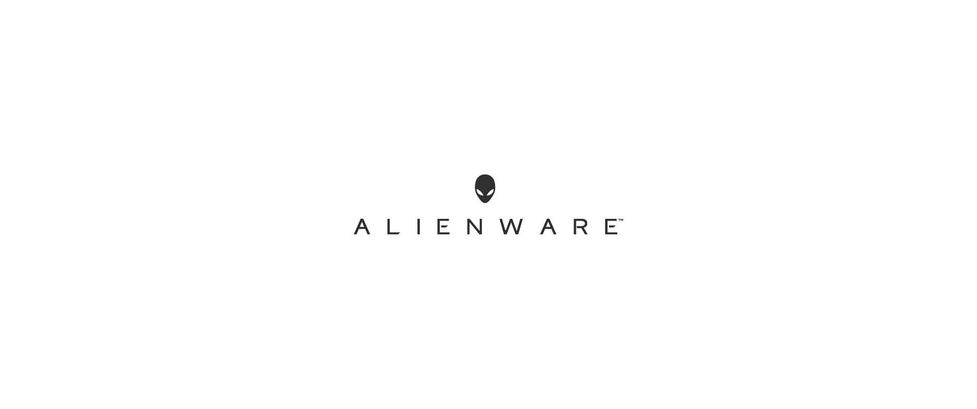 Simple White Alienware Logo Background