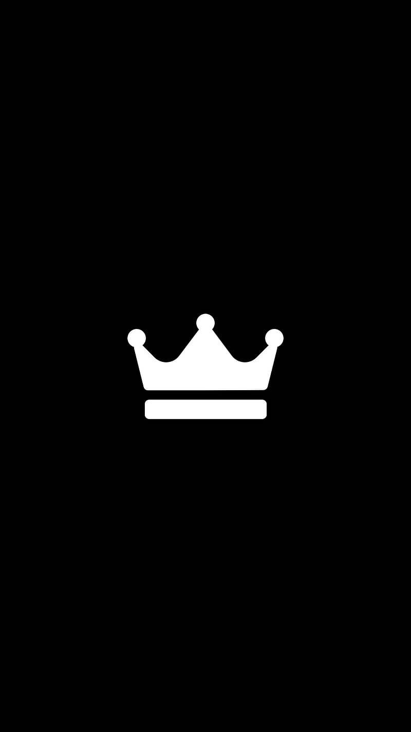 Simple White King Logo Background