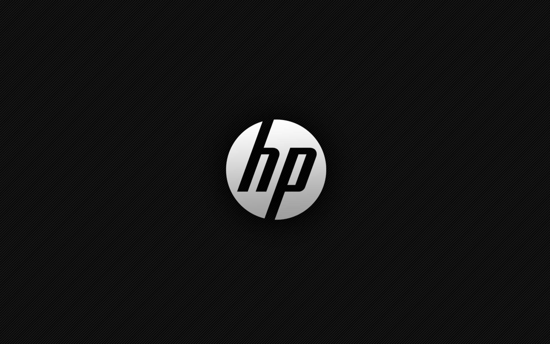 Simple White Round Hp Laptop Logo Background