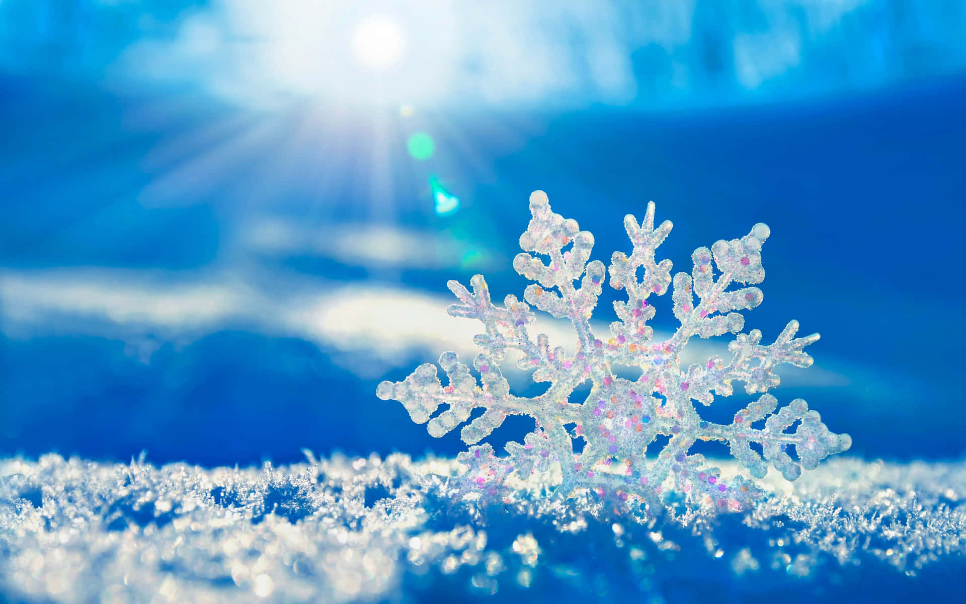 Simple Winter Snowflake Background