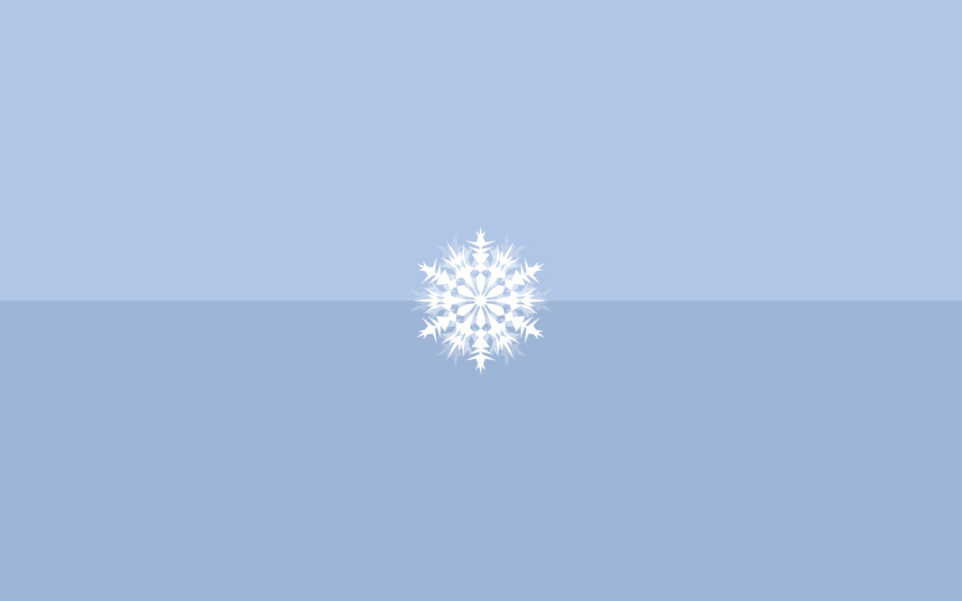 Simple Winter Snowflake Blue Art Background