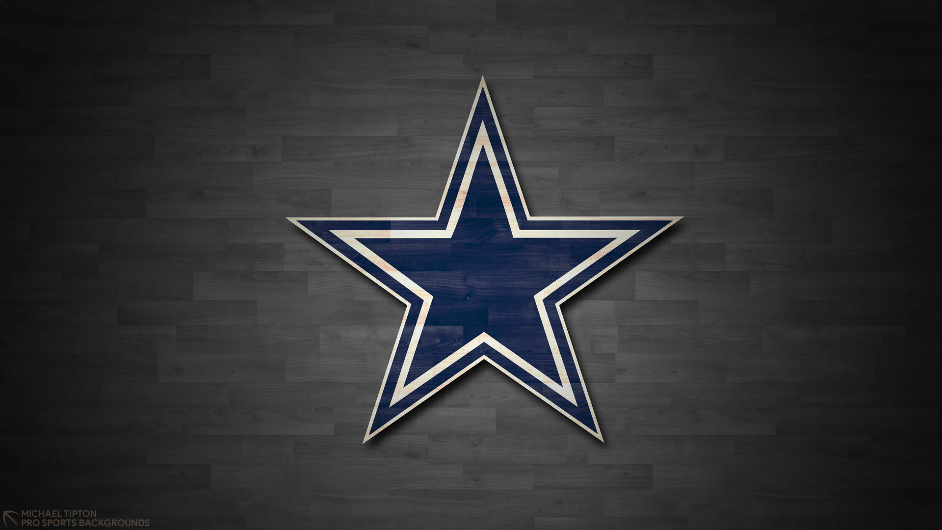 Simple Wooden Dallas Cowboys Logo Background