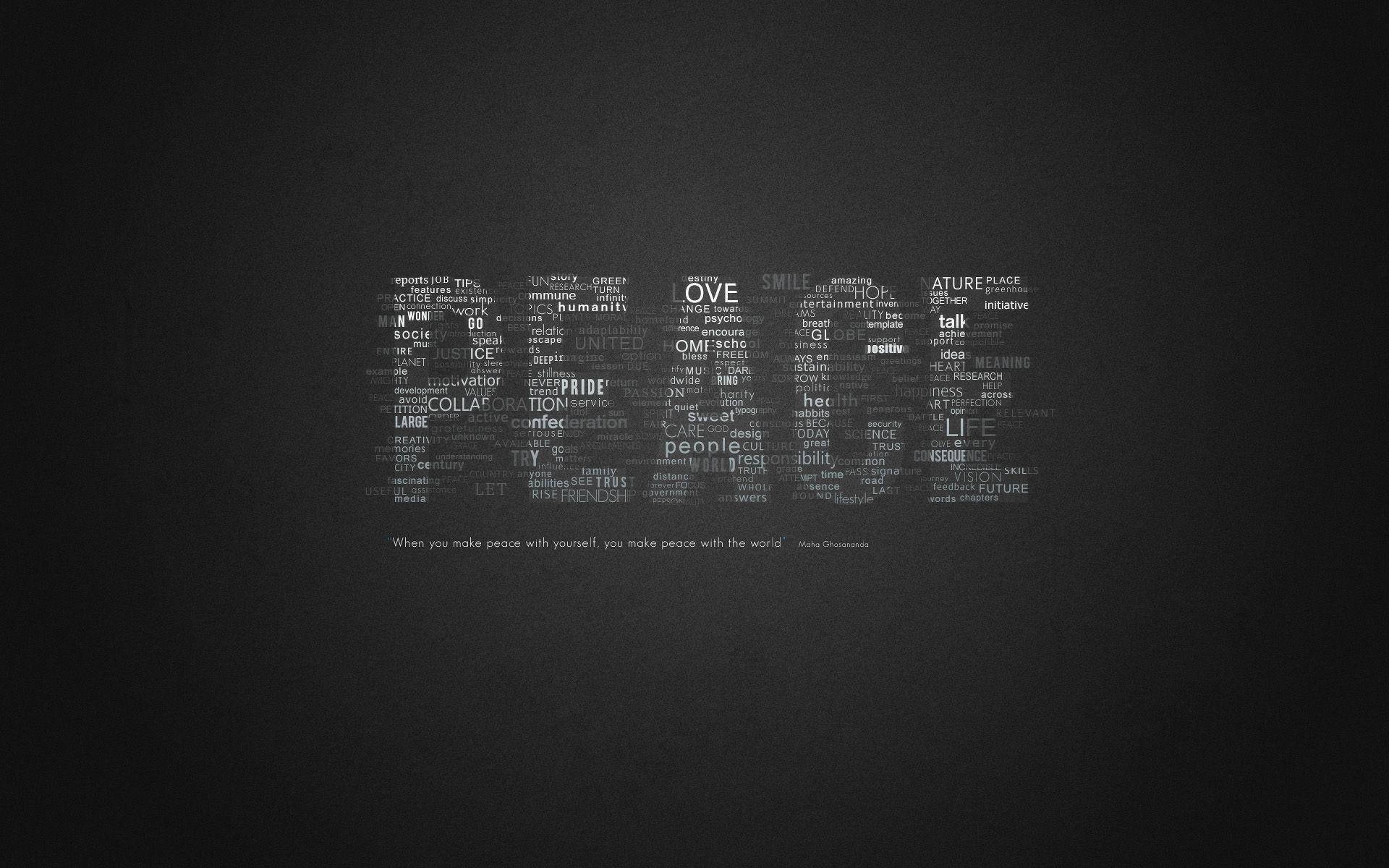 Simple World Peace Typography Background