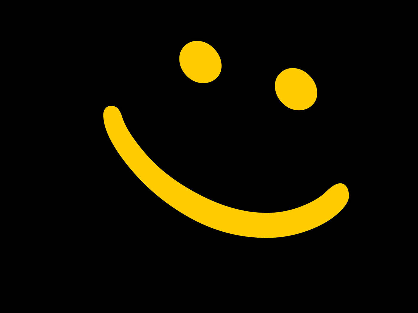 Simple Yellow Smiley Line Graphic Background