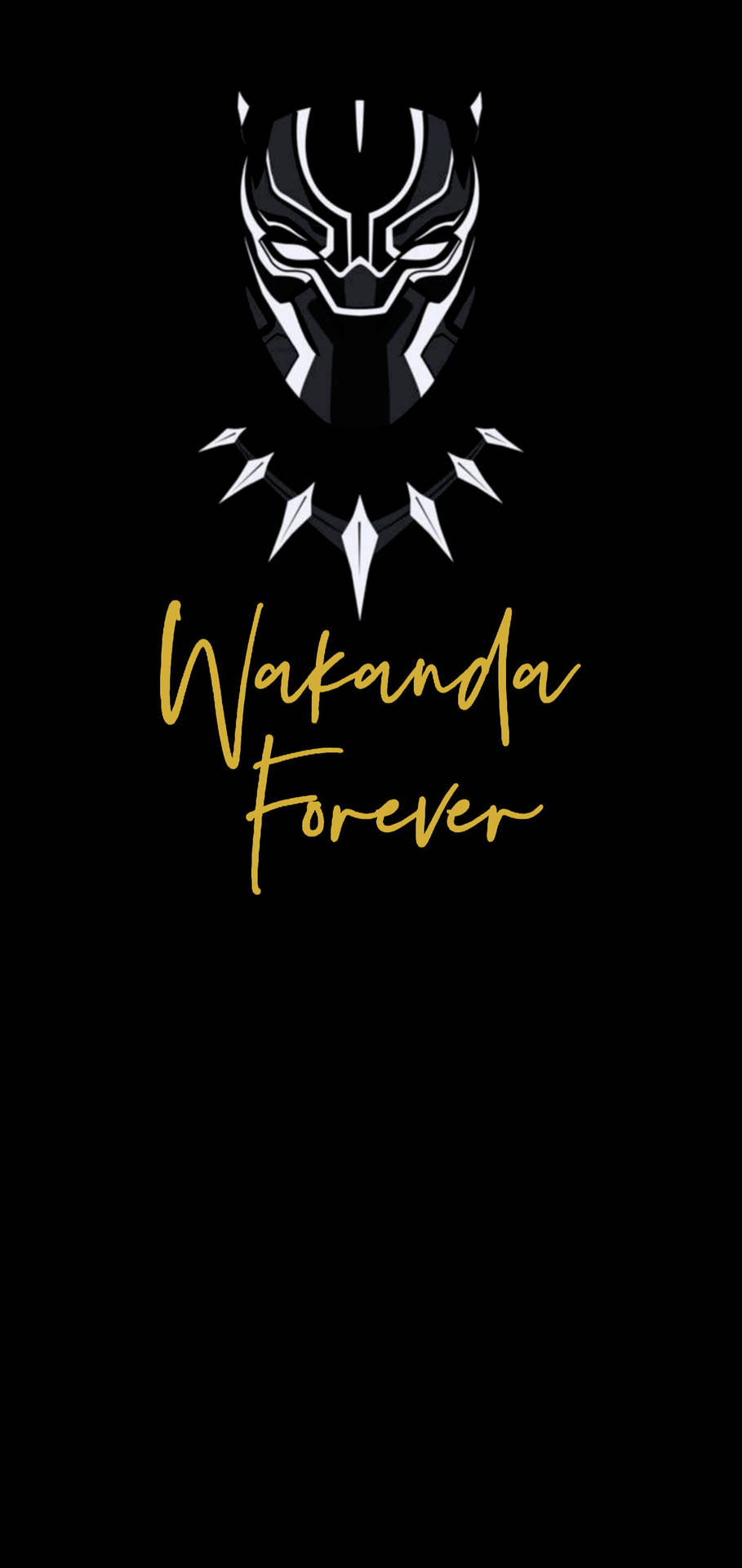 Simple Yellow Wakanda Forever Background