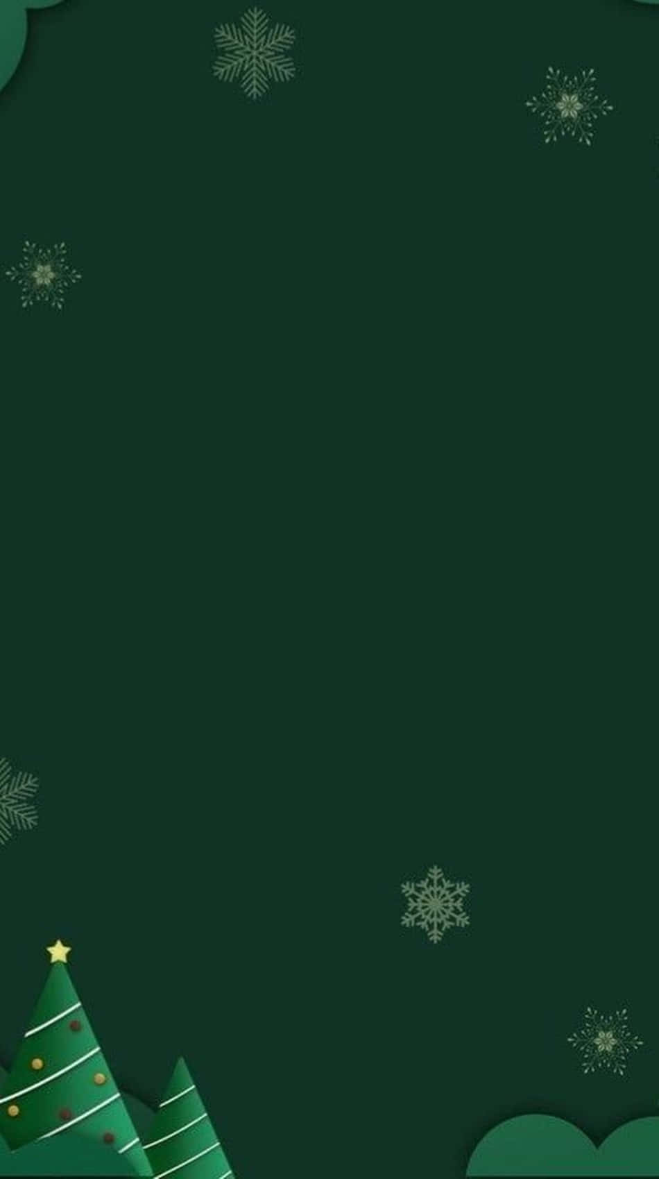 Simplistic Dark Green Christmas Design Background