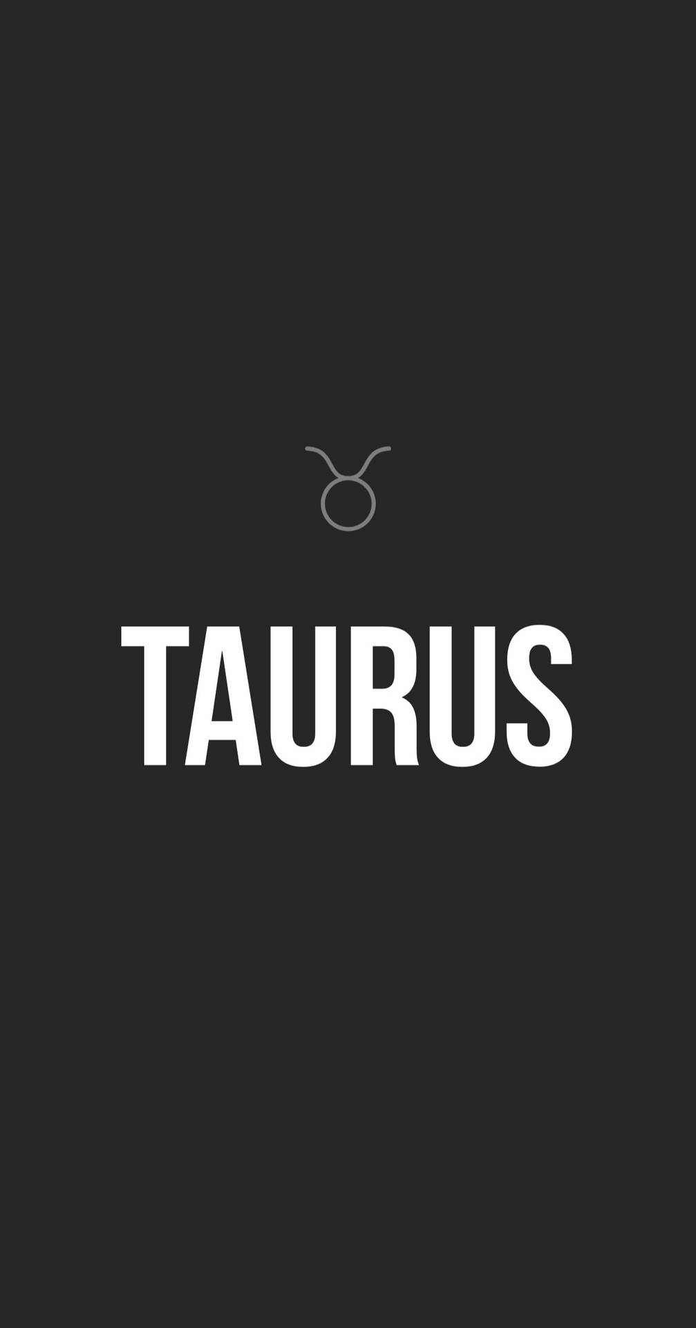 Simply Gray Taurus Zodiac Background