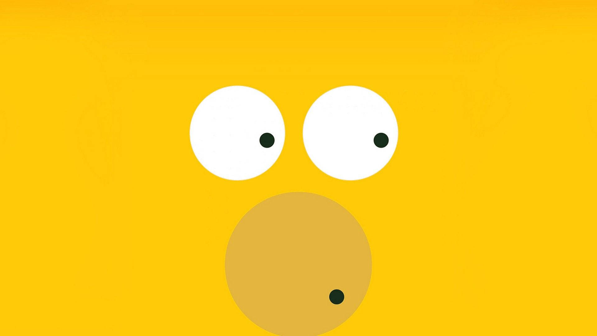 Simpsons Face Cute Yellow Graphic Background