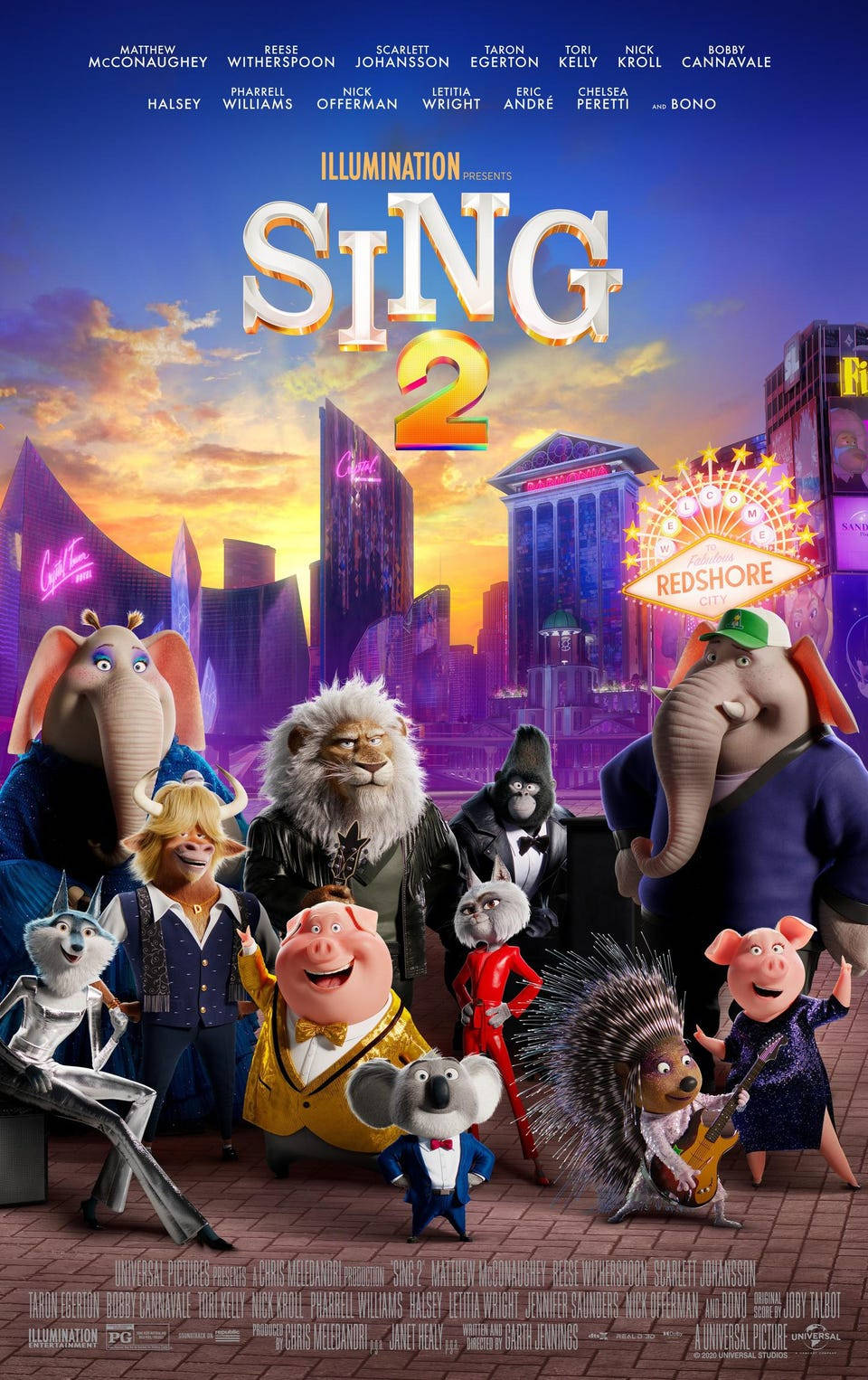 Sing 2 Character Poster Background