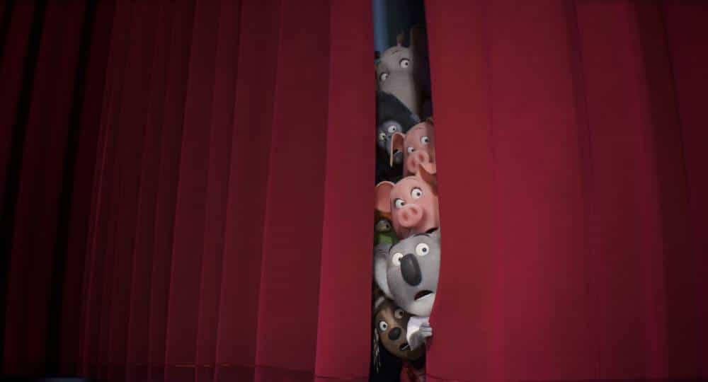 Sing 2 Characters Peeking Background