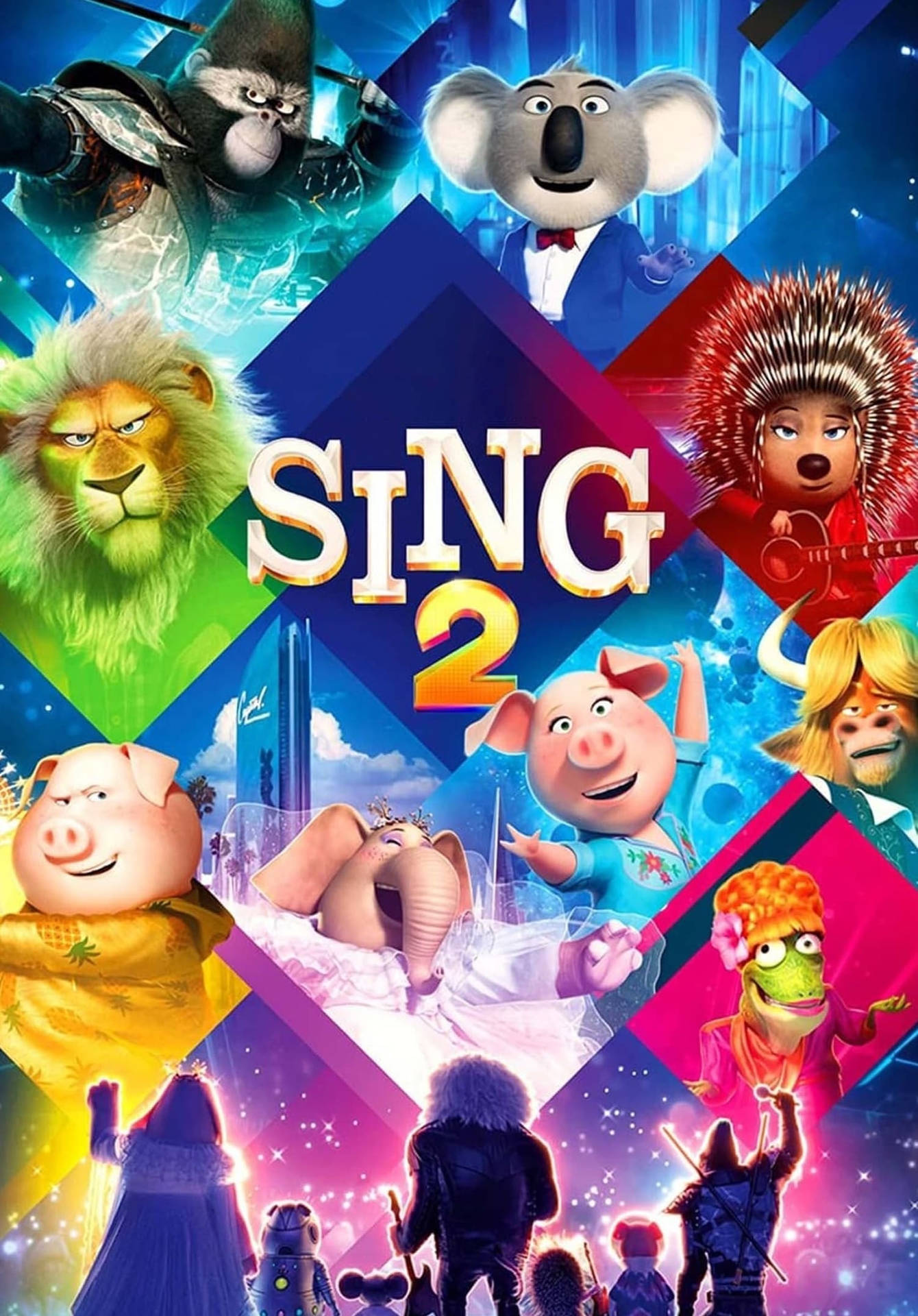 Sing 2 Colorful Promotional Poster Background