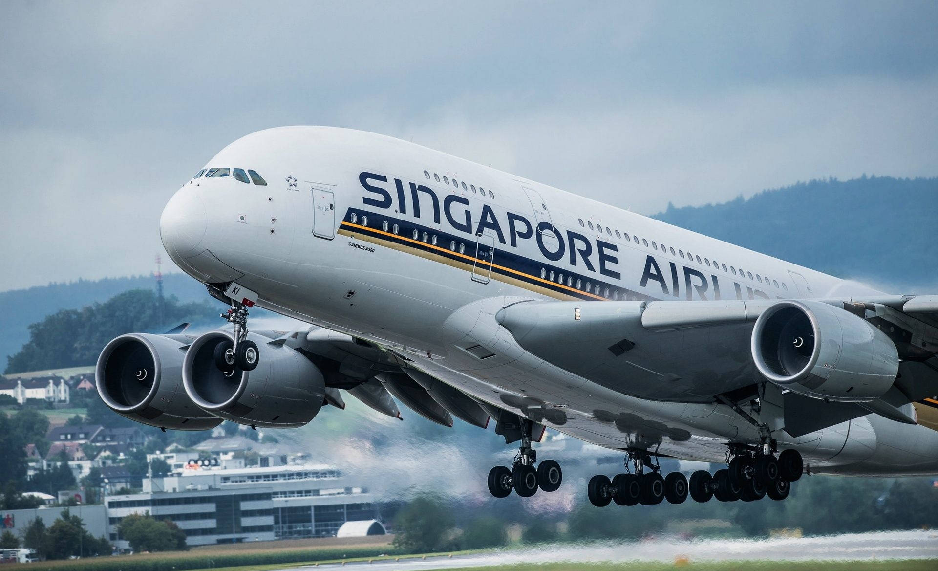 Singapore Airlines Take Off Background